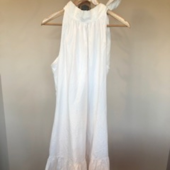 Vineyard Vines Seersucker Flounce Tie Neck Dress - Picture 3 of 6